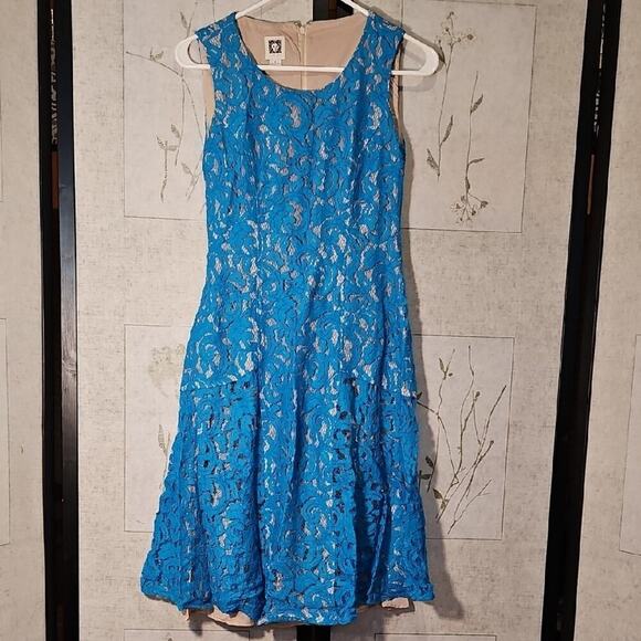 Anne Klein Dresses & Skirts - Anne Klein Blue Midi Dress with Sleeveless Design and Scoop Neck